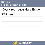 My Wishlist - kirupiy