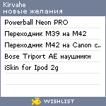 My Wishlist - kirvahe