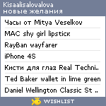 My Wishlist - kisaalisalovalova