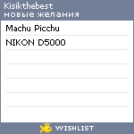 My Wishlist - kisikthebest