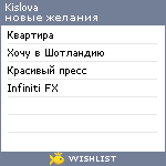 My Wishlist - kislova