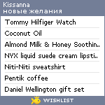 My Wishlist - kissanna