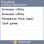 My Wishlist - kisyakisya