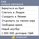 My Wishlist - kitik