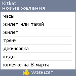 My Wishlist - kitkat