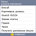 My Wishlist - kitrea