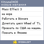 My Wishlist - kitsune0408