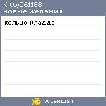 My Wishlist - kitty061188