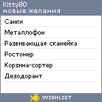 My Wishlist - kitty80