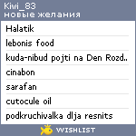 My Wishlist - kiwi_83