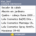 My Wishlist - kiwi_bird