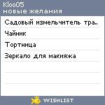 My Wishlist - kloo05