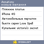 My Wishlist - kmdbwf