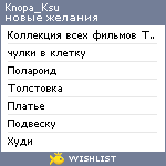 My Wishlist - knopaksu911