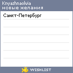 My Wishlist - knyazhnaolvia