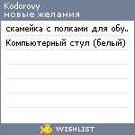 My Wishlist - kodorovy