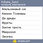 My Wishlist - kohane_kuroi