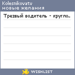 My Wishlist - kolesnikovatv