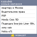 My Wishlist - kolokoll4ik