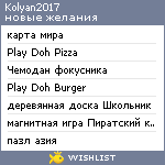 My Wishlist - kolyan2017