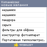 My Wishlist - komaweisses