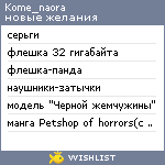 My Wishlist - kome_naora