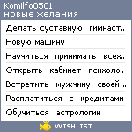 My Wishlist - komilfo0501