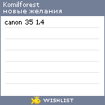 My Wishlist - komilforest