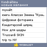 My Wishlist - kondrakhina