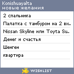 My Wishlist - konishuayalta