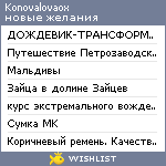 My Wishlist - konovalovaox