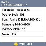 My Wishlist - korby