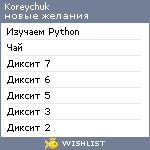 My Wishlist - koreychuk