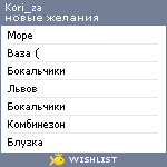 My Wishlist - kori_za