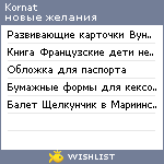 My Wishlist - kornat