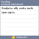 My Wishlist - korzheg