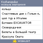 My Wishlist - koshanopulus