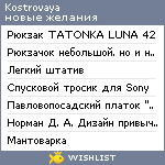 My Wishlist - kostrovaya