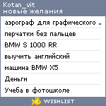 My Wishlist - kotan_vit