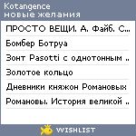 My Wishlist - kotangence
