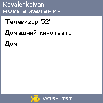 My Wishlist - kovalenkoivan