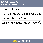 My Wishlist - kovyrevakaty