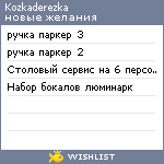 My Wishlist - kozkaderezka