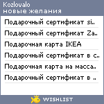 My Wishlist - kozlovalo