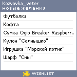 My Wishlist - kozyavka_veter