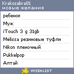 My Wishlist - krakozabra81