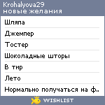 My Wishlist - krohalyova29