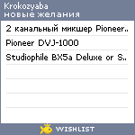 My Wishlist - krokozyaba