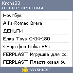 My Wishlist - krona33