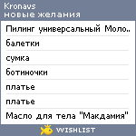 My Wishlist - kronavs